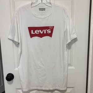 Levi's Mens Graphic Logo White Cotton Short Sleeve T-Shirt